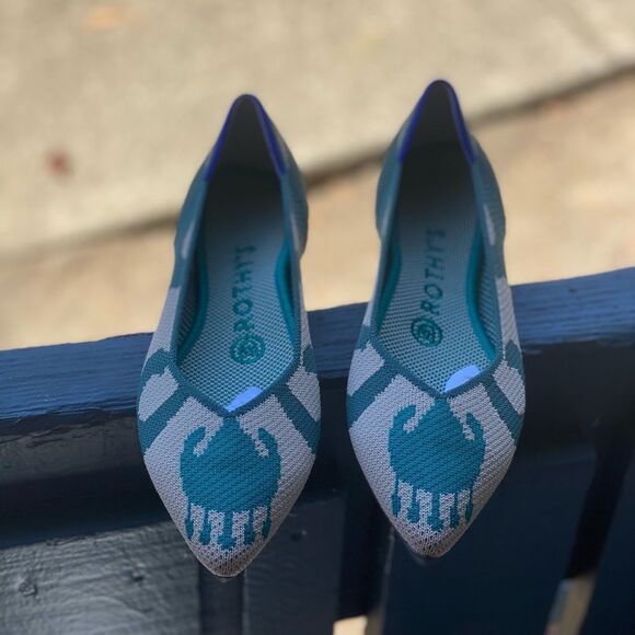 Rothy's® Women’s The Point Moroccan Green Sz 6 - Picture 12 of 13